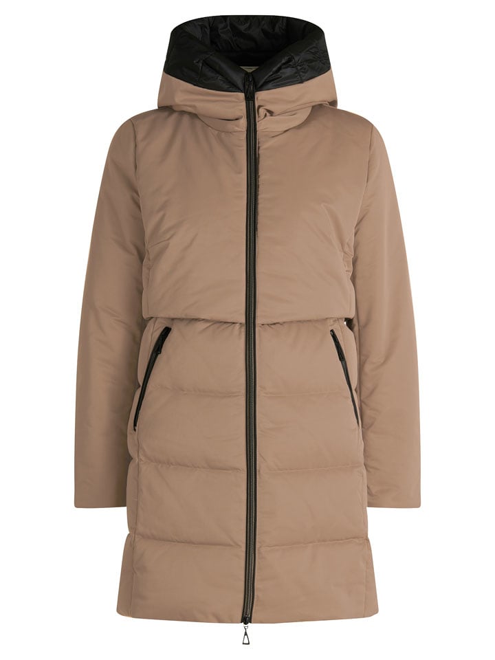 AMBER & JUNE Wintermantel in Taupe - 36