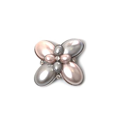 Brosche "Xin", Damen, bunt (pastellfarbig), Messing, COLLEZIONE ALESSANDRO, Broschen Brosche, in zarten Farben