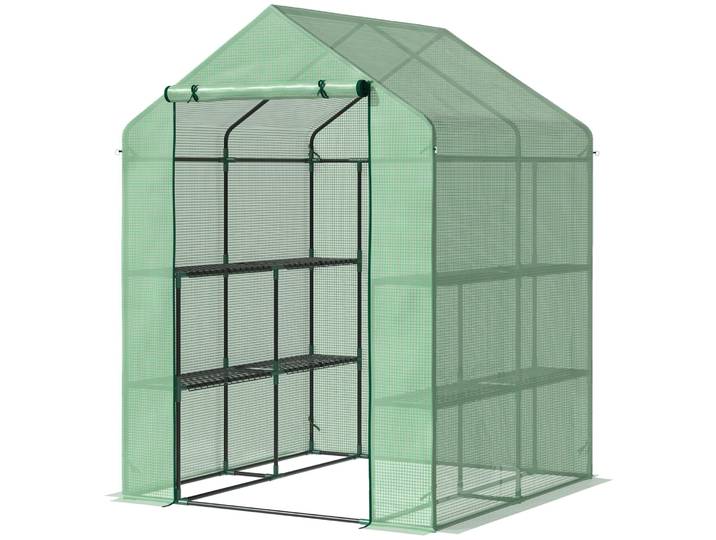 Outsunny Foliengewächshaus Treibhaus Blumenregal Tomatenhaus 143x138 x190 cm