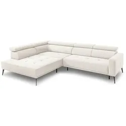 SOMETA Ecksofa Monterrey Stoff Weiß