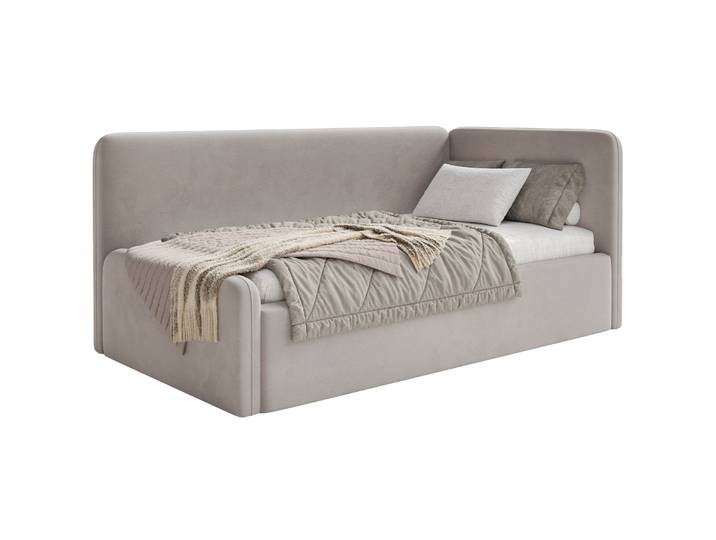Jugendbett 90x200 cm Fanklo rechtsseitig mit Matratze und