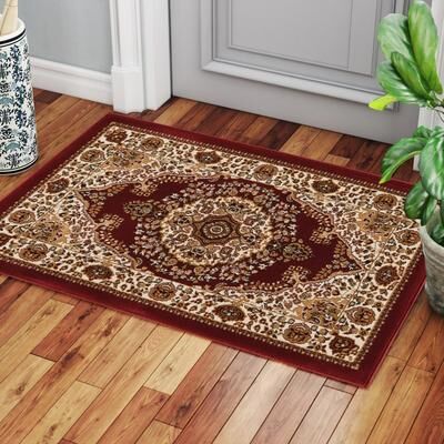 Kodotan sofa Red 2 ft. x 3 ft. Luxury Area Rug, 0.43 Pile Height – Sophisticated Warmth for Any Room - 2 ft. x 3 ft.