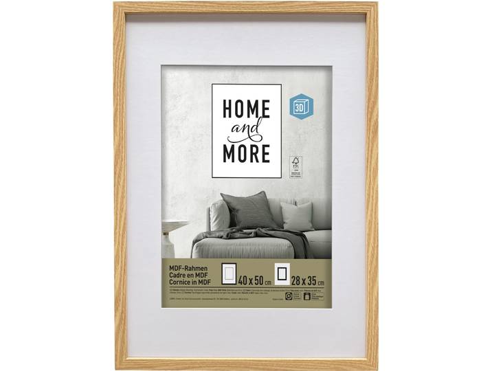 Home and More Bilderrahmen 3D PPT 40 x 50 cm Natur MDF