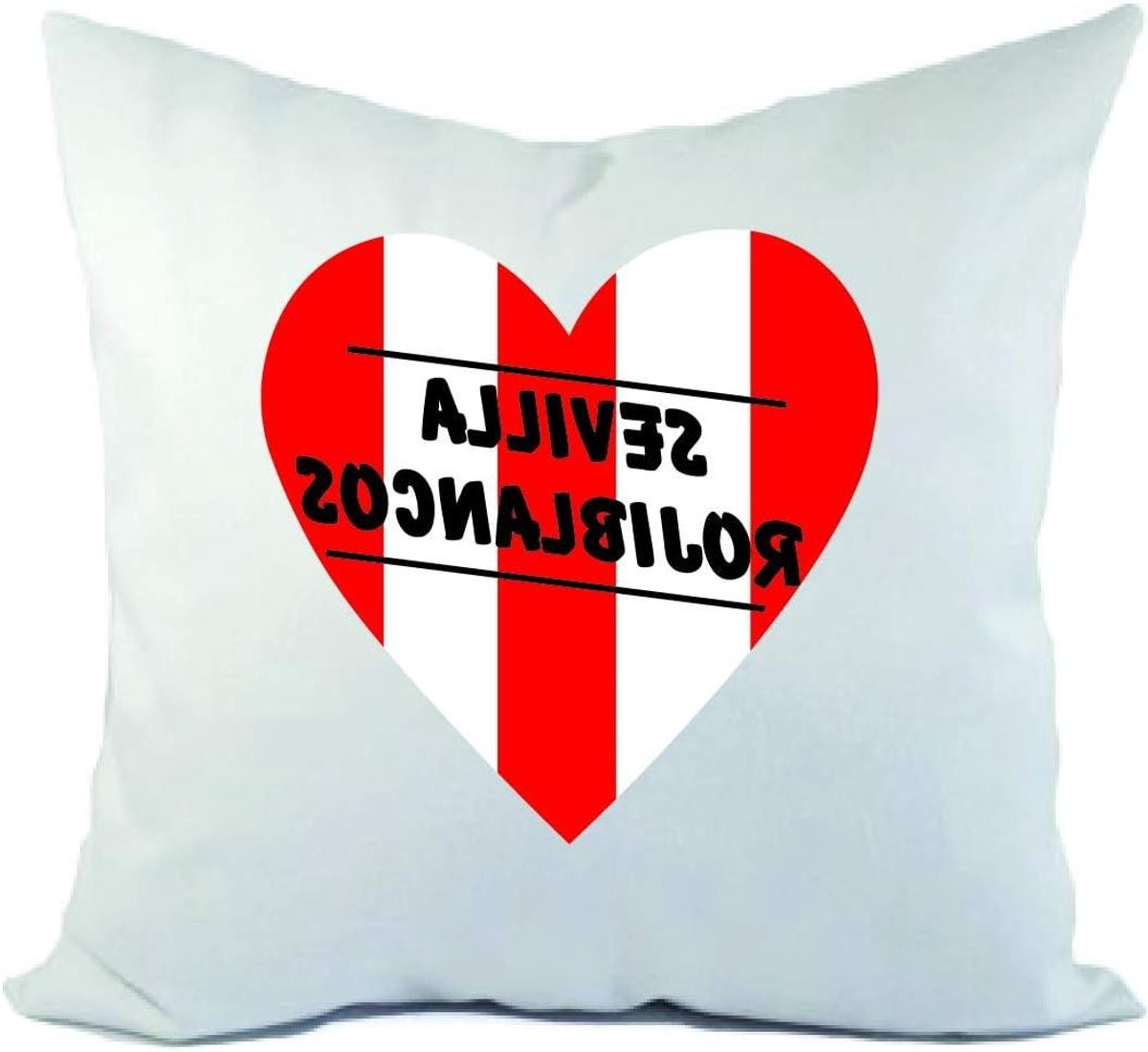Wit Decoratiekussen Hart - Sierkussen voor in de Woonkamer - 40 x 40 cm