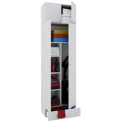 Putzschrank VANDOL II (BHT 70x238x40 cm) - weiß - BHT 70x238x40 cm