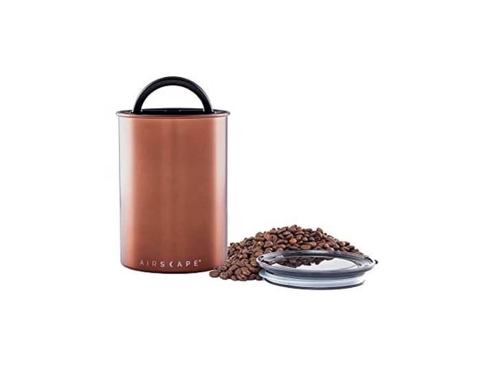 Planetary Design Airscape Koffieblik van roestvrij staal, voorraaddoos voor levensmiddelen, gepatenteerd luchtdicht deksel, opslag van overmatige lucht van voedselversheid (medium,
