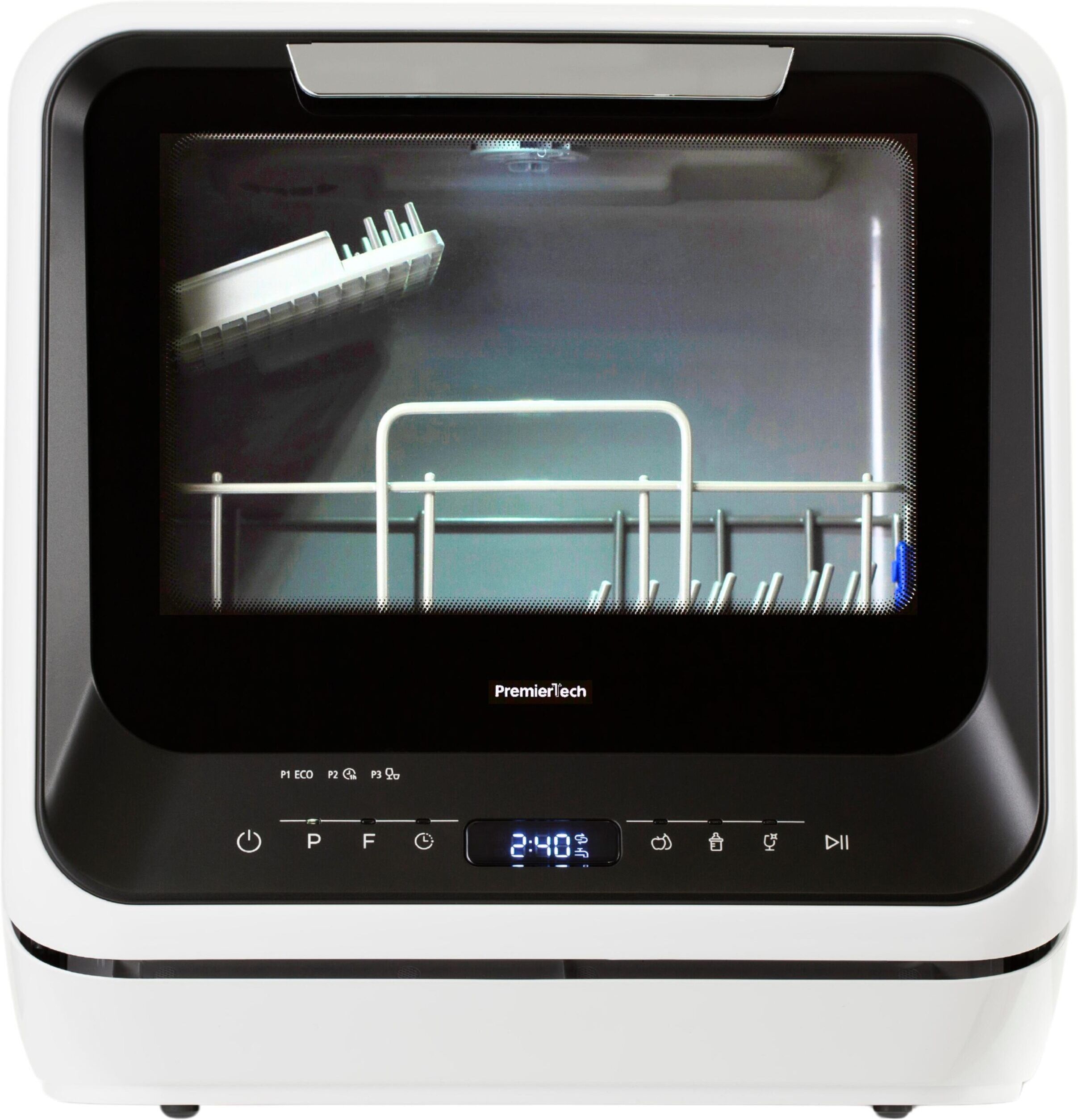 PremierTech® PremierTech PTLS2B Mini Lavastoviglie 2 coperti 6 programmi, libera installazione, Nera