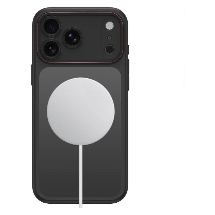 Tech-Protect Magcam Magsafe Iphone 17 Pro Max / 18 Pro Max Matte Black/Red (Apple iPhone 17 Pro Max, Apple iPhone 18 Pro Max) (5906302341269)