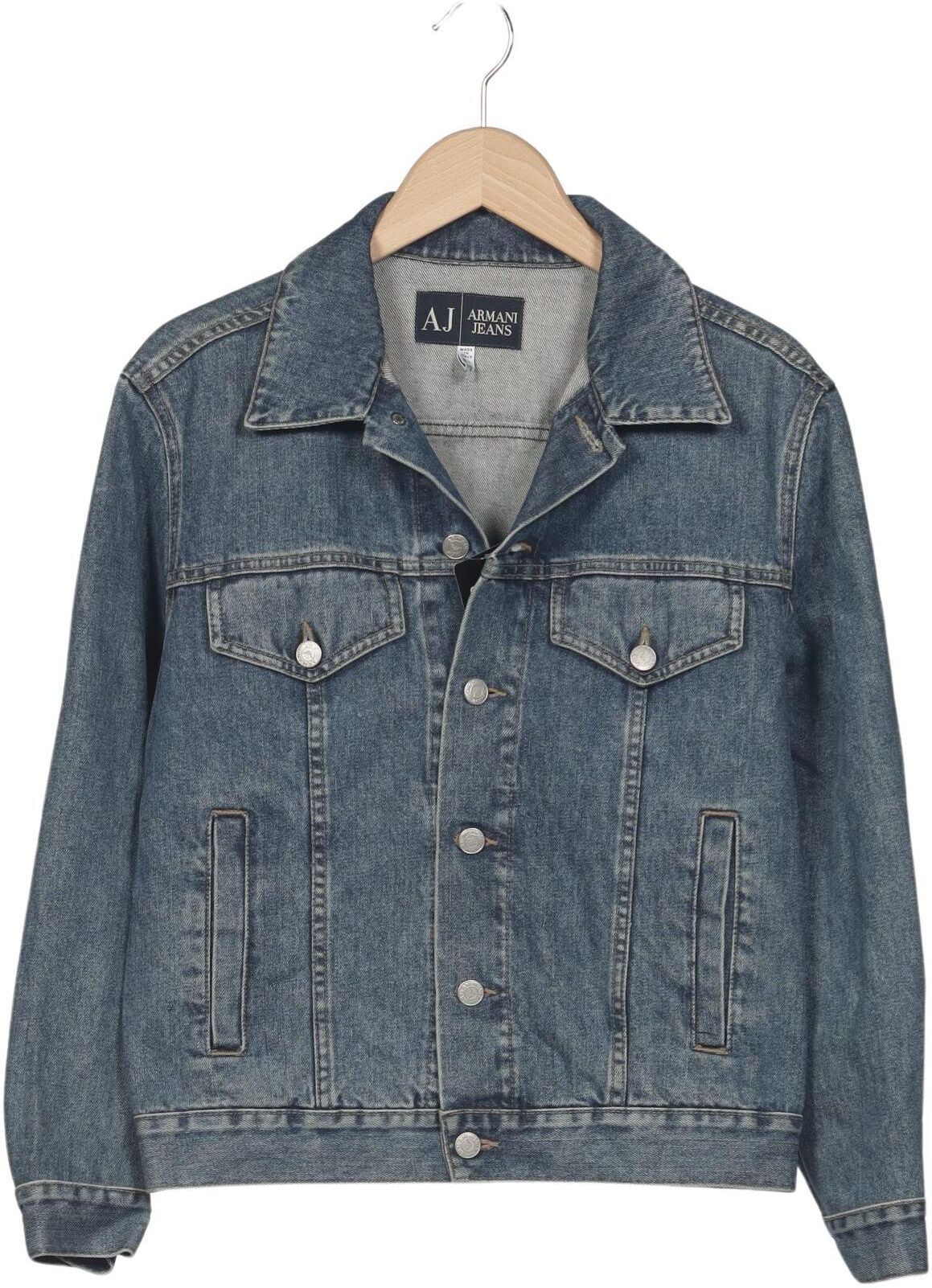 Giorgio Armani Jeans Damen Jacke, Blau, Gr. EU 48, Baumwolle - Second Hand
