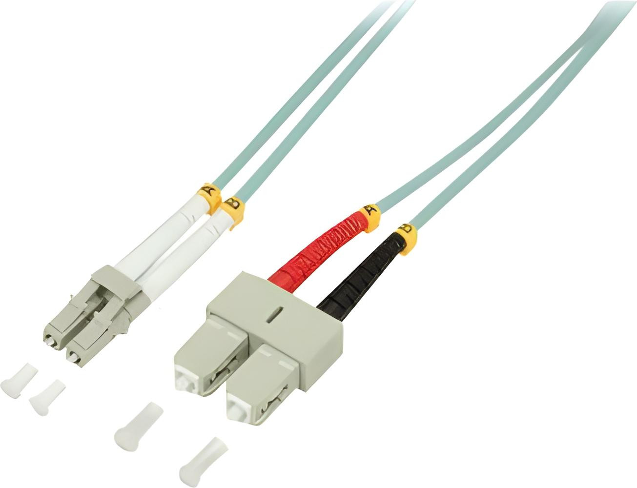 LogiLink vezeloptische patchkabel LC-Duplex naar SC-Duplex OM3, 2,0 meter