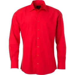 James & Nicholson Herren Popeline Hemd langarm JN678 tomato XXL