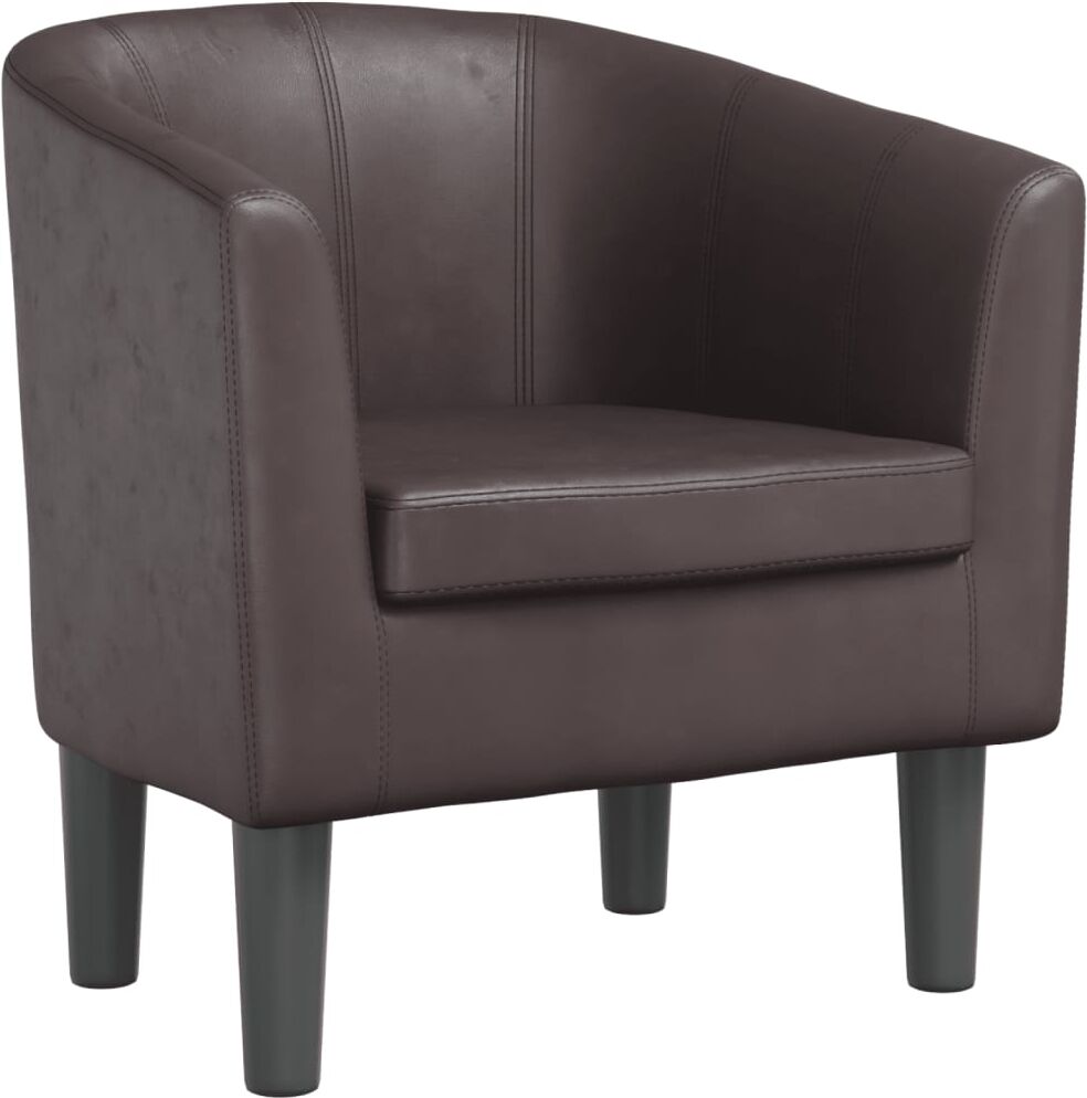 vidaXL Fauteuil marron similicuir