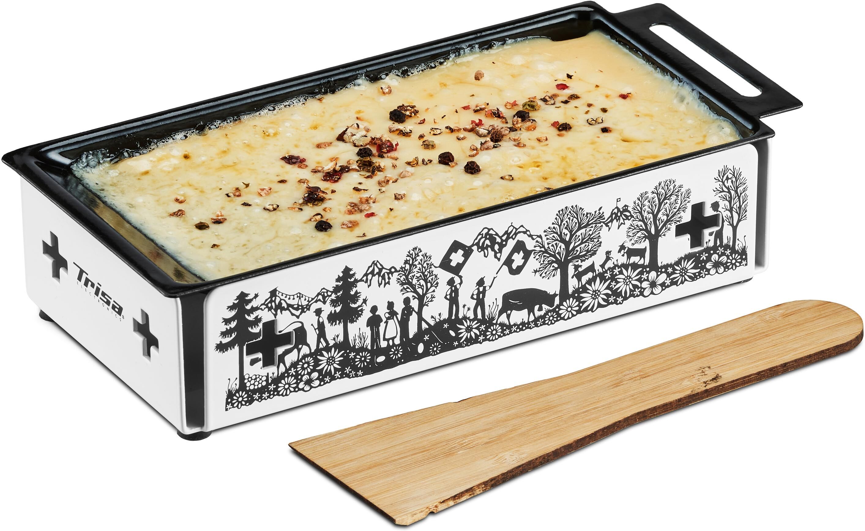 Raclette TRISA "Teelicht-Raclette Kitchenette", schwarz, Raclettes, Raclette schwarz Einheitsgröße