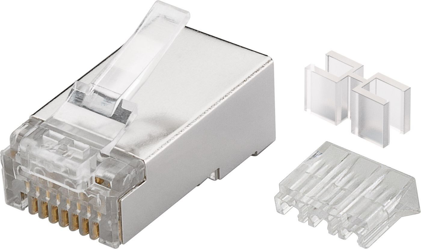 Microconnect CAT6 Shielded RJ45 8P8C Modular Plug with Insertion Aid - 50 Pack