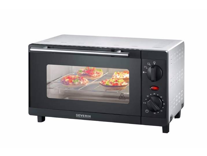 Severin TO2052 Kleinbackofen – Mini Backofen – schwarz / silber