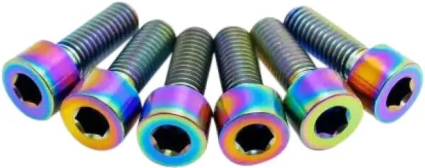 BMX Vorbau TLC Fit/S&M Titanium Schrauben (Rainbow)