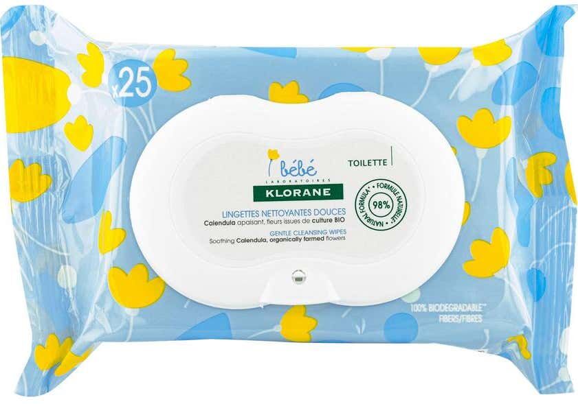 Klorane Bebé Toallitas Limpiadora Suaves 25 uds