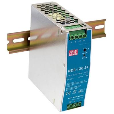 MEAN WELL NDR-120-24 Hutschienen-Netzteil (DIN-Rail) 24 V/DC 5 A 120 W Anzahl Ausgänge:1 x Inhalt 1 St.