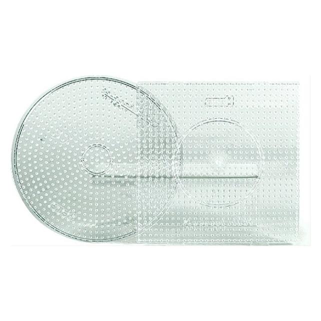 Hama Perlen 2 Stiftpl. transparent Kreis/Quadra (226TR)