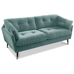 BOOOM Sofa Japan Stoff Blau, Grün Petrol 3-Sitzer