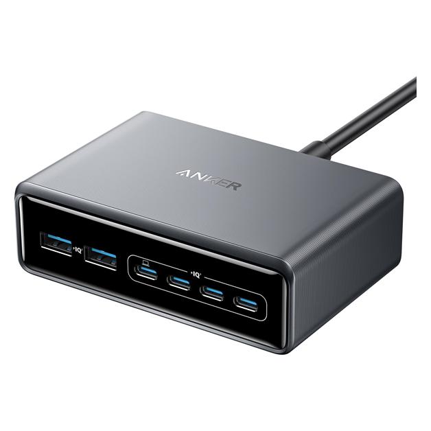 Anker Prime GaN Fast Desktop Charging Station (200 W, 6 Ports) (A2683341)