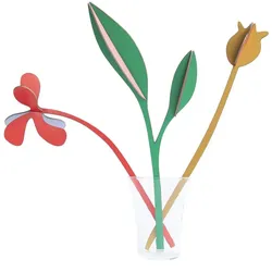 DEKOFIGUR Minimalistische Blüte 8/27 cm