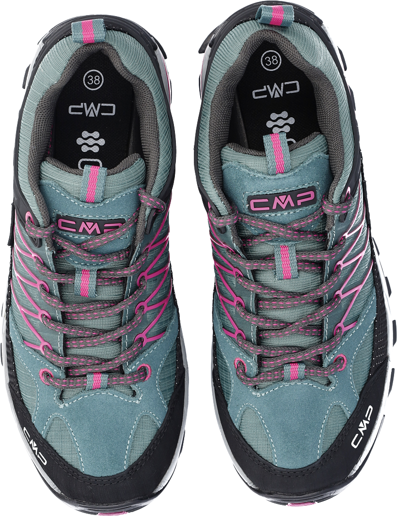 Wanderschuh CMP "RIGEL LOW WMN WP TREKKING SHOES", Damen, Gr. 39, Synthetik, agave, festival, Leder, Synthetik, Schuhe Wanderschuh, wasserdicht agave, festival 39, Synthetik