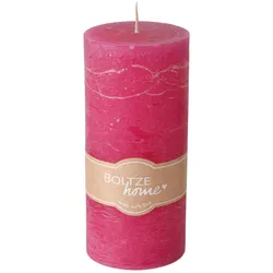 Boltze Stumpenkerze Casual, 15 cm, Ø 7 cm, Pink