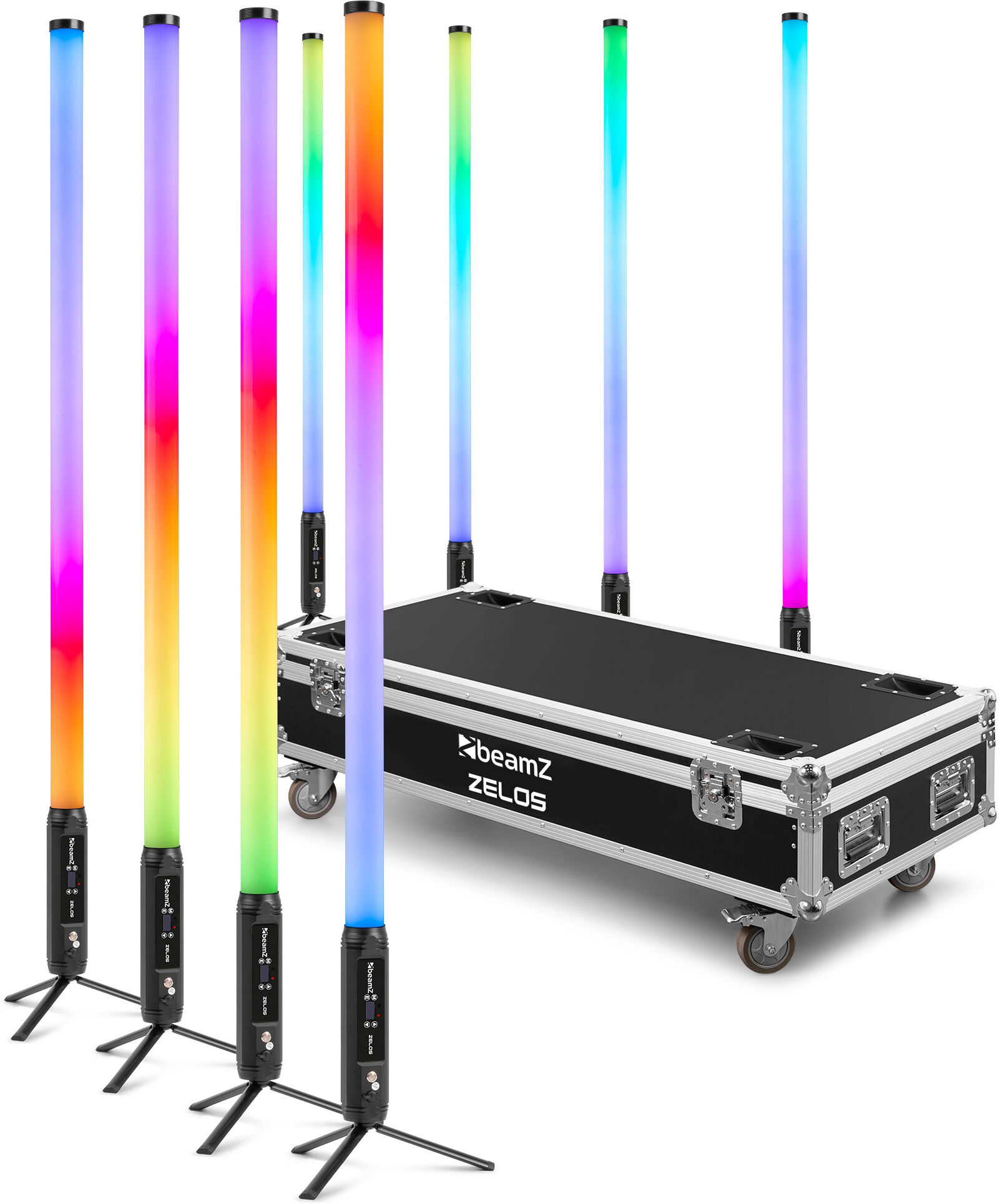 Beamz Zelos Led Tube Set Rgbw Für Den Innen- Und Außenbereich, 8er Set