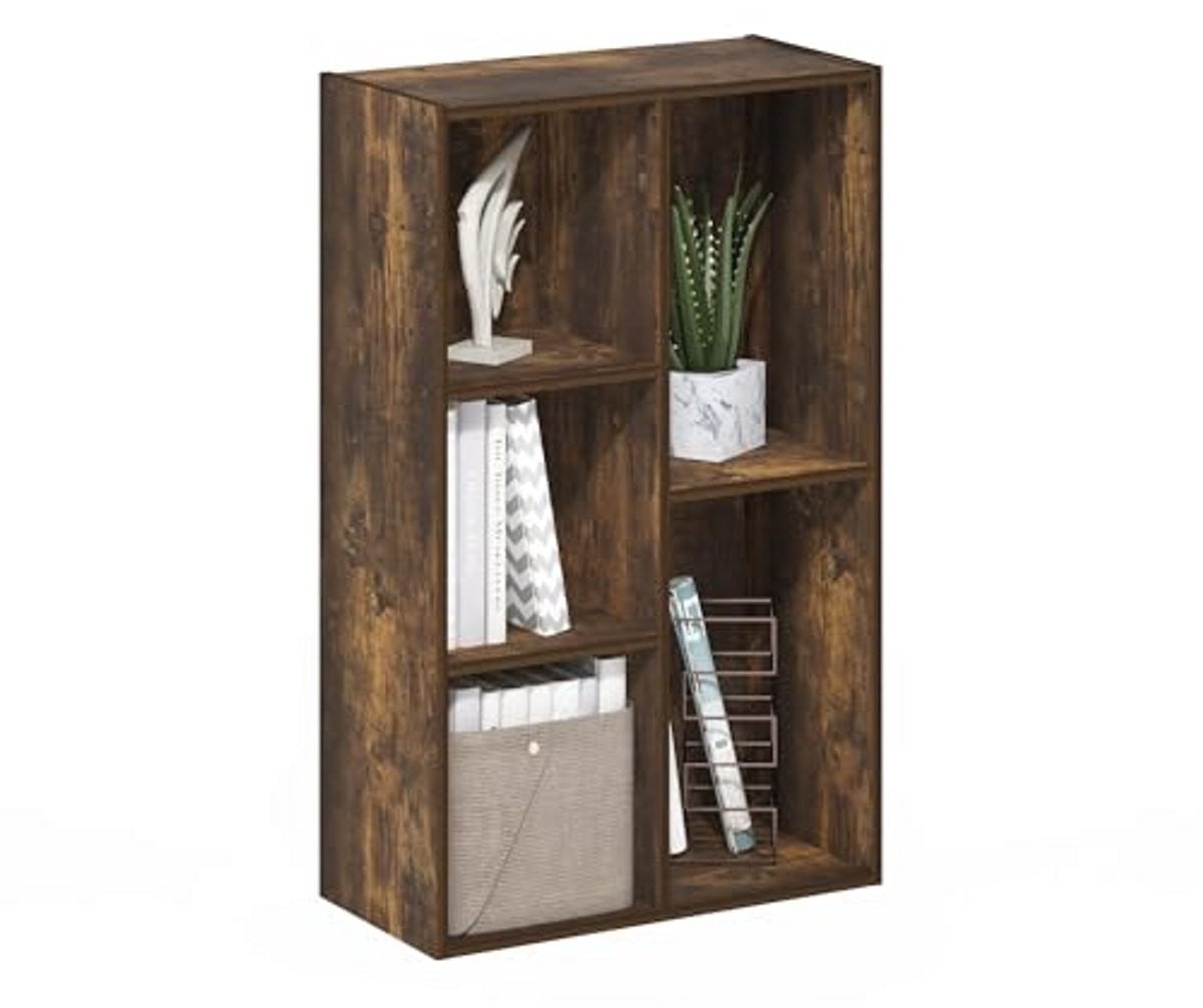Multifunctionele omkeerbare open plank met 5 kubussen voor de woonkamer, slaapkamer of werkkamer