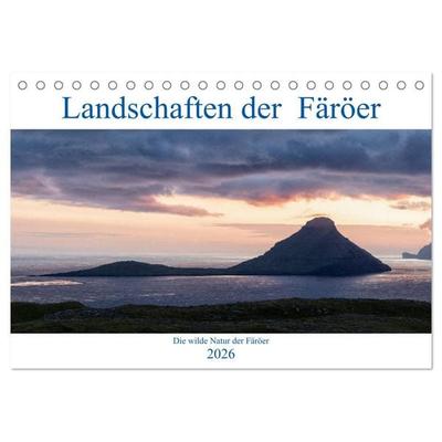 Landschaften Der Färöer (Tischkalender 2026 DIN A5 quer), CALVENDO Monatskalender