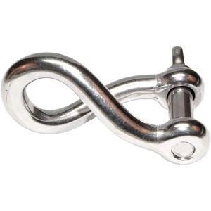 PRIOstahl Schäkel 246, 3000kg, Ø 8mm, gedrehte Form, Edelstahl