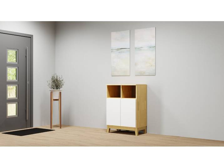 Sideboard schmal Buche Natur geölt