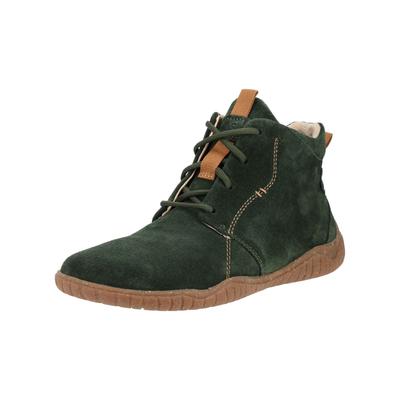Schnürstiefelette JOSEF SEIBEL "Josef Seibel Stiefelette Veloursleder", Damen, Gr. 38, dunkelgrün, Veloursleder, Schuhe Schnürstiefelette