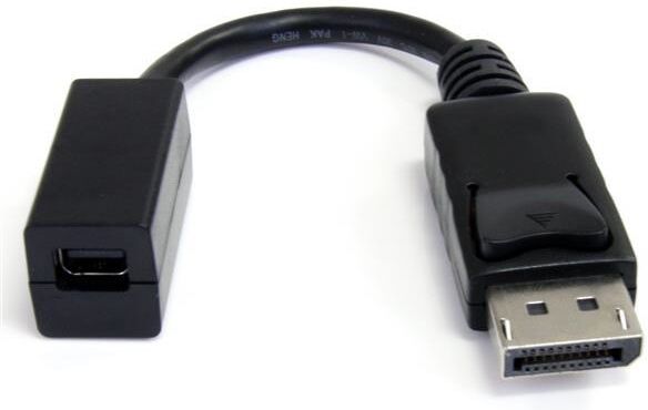 Cabo Mini DisplayPort Macho - DisplayPort Fêmea Preto (15cm) - STARTECH