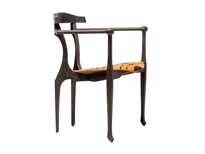 BD BARCELONA DESIGN fauteuil TIGER ART GAULINO (Tiger Art, limited edition - Frêne verni et cuir)