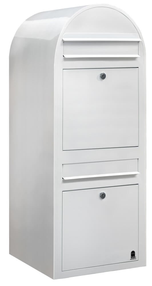 Bobi Brievenbus Duo 9016 Wit Wandmontage
