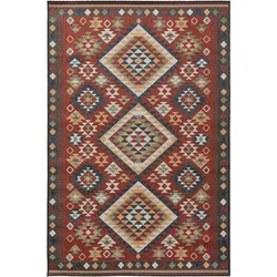 benuta Nest In- & Outdoor-Teppich Mirena Rot 200x290 cm - Teppich für Balkon, Terrasse & Garten