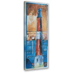 WANDBILD gemalter leuchtturm