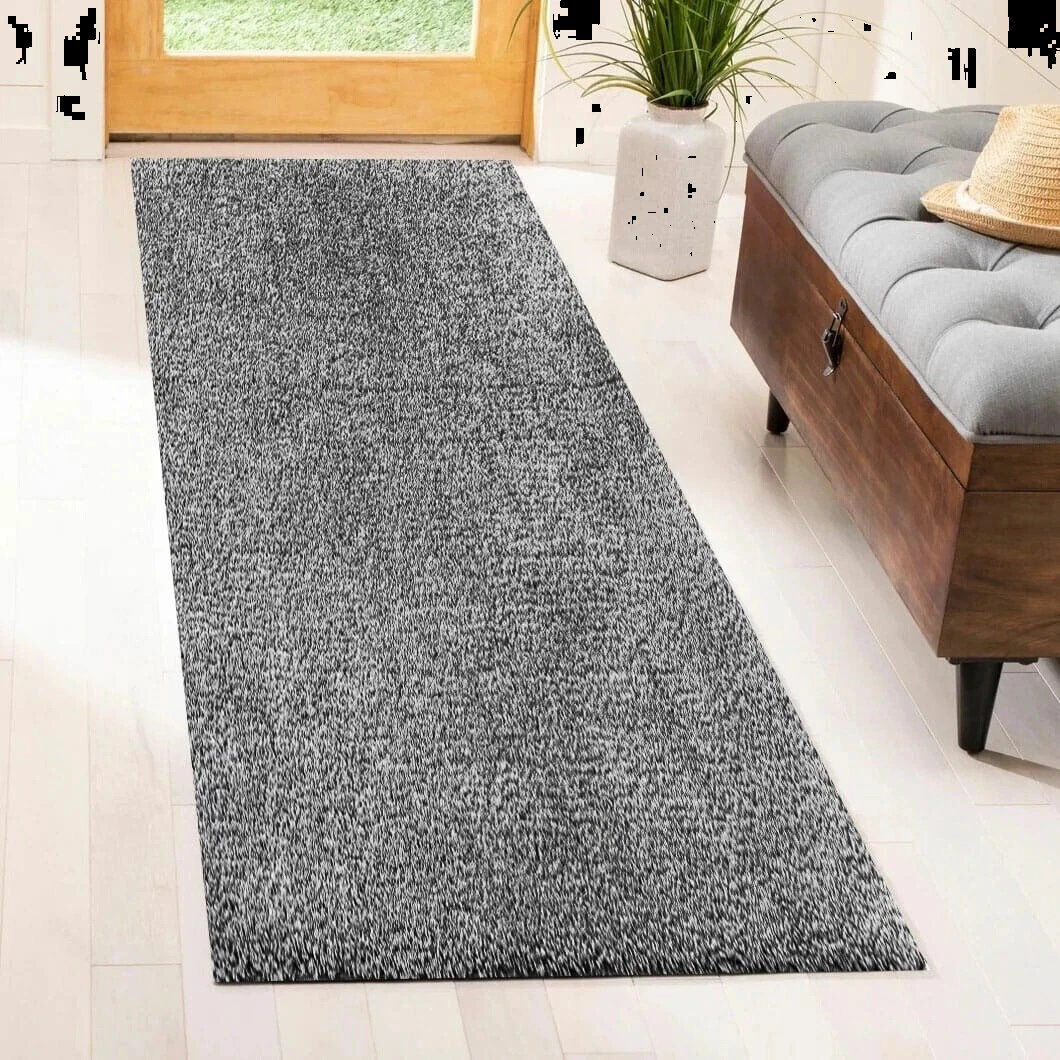17 Stories Shaggy Area Rug Grey Runner 60 x 220 cm