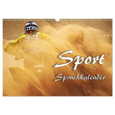 Sport Spruchkalender (Wandkalender 2026 DIN A3 quer), CALVENDO Monatskalender