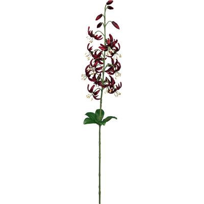 Kunstblume CREATIV GREEN "Wildlilienzweig", dunkelrot, H:81cm, Kunststoff, Kunstpflanzen, mit zauberhaften Blüten