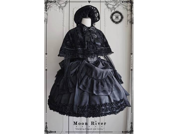 - Moonlit Spider - Ensemble de tenue gothique Lolita SK & JSK par Moon River PRE COMMANDE / 4 mois