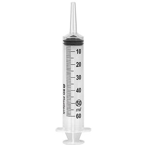 BD Spritzen Plastipak, steril, 60ml, 3-teilig, Wund- & Blasenspritze, Einweg, 60 Stück