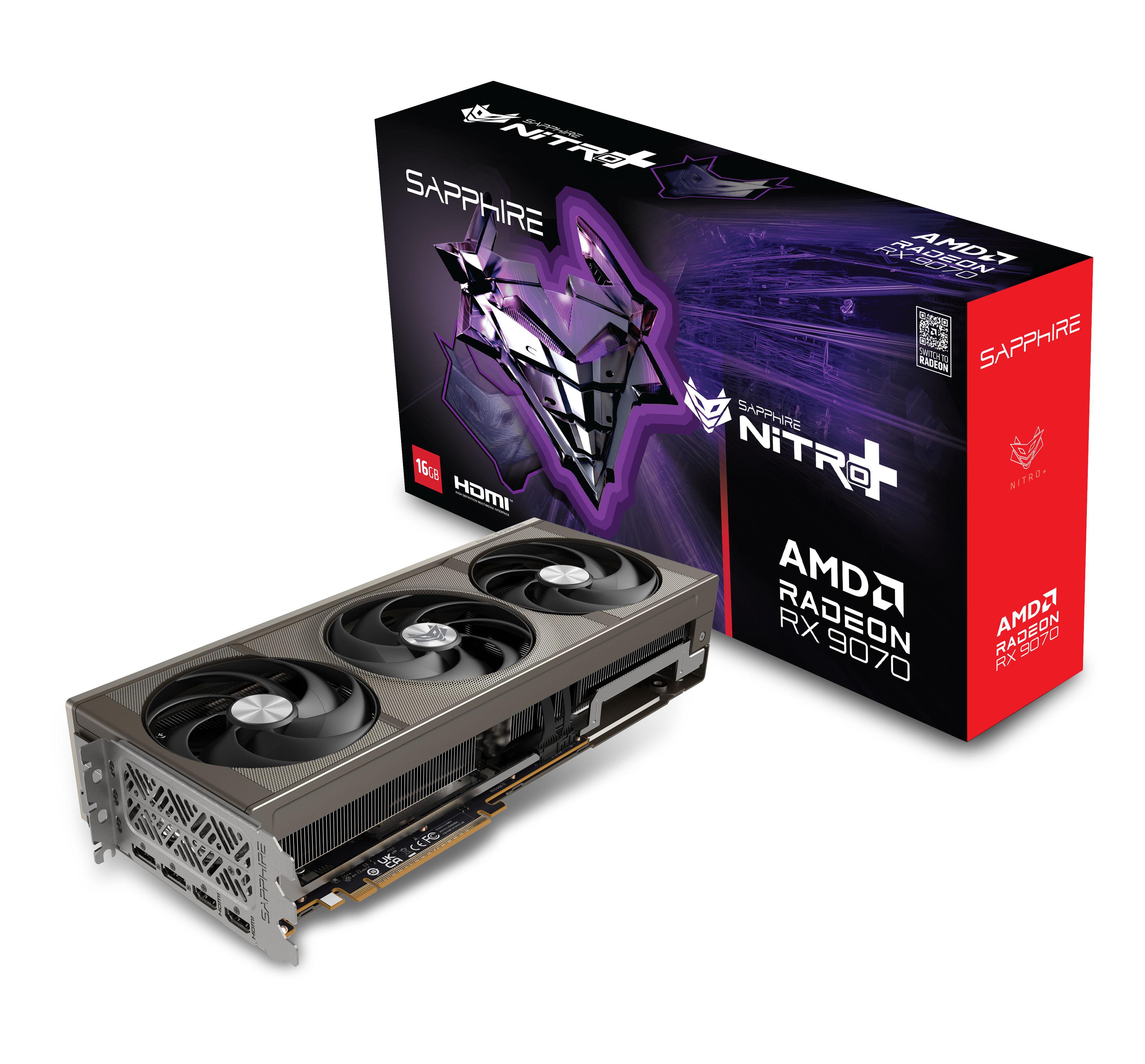 SAPPHIRE NITRO+ AMD Radeon RX 9070 GAMING Grafikkarte 16 GB