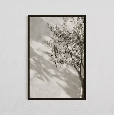 Inspire Picks Minimalist Olive Tree Canvas Wall Art Mediterranean Frameless Still Life Poster 16 30x45cm No Frame