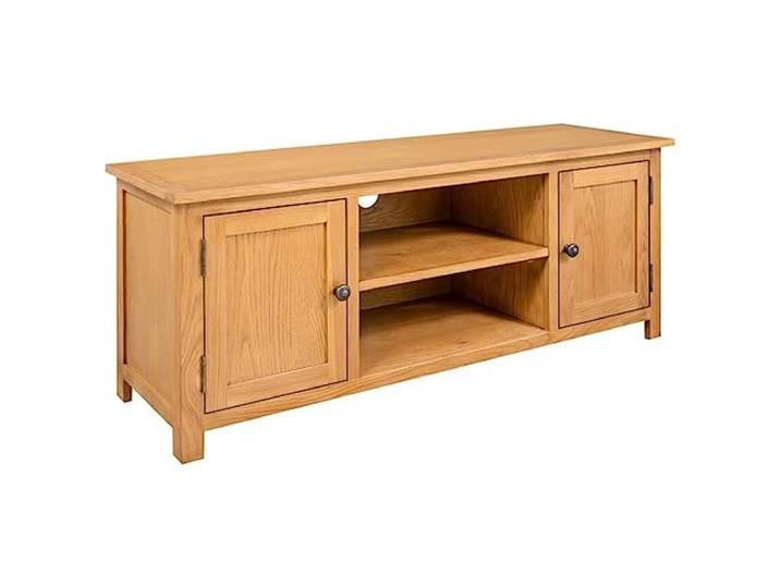 vidaXL TV-Schrank 110x35x44 cm Massivholz Eiche