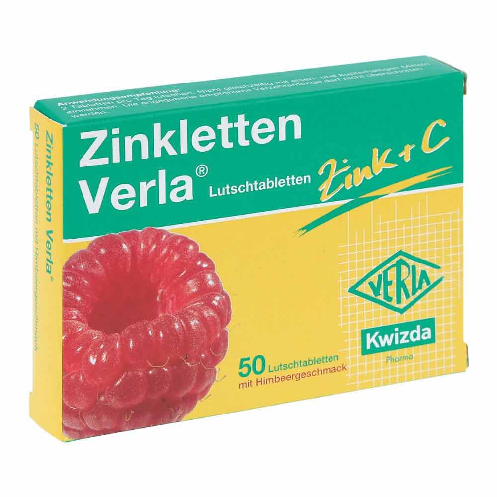 Hecht Pharma GmbH GB - Handelsware Zink Verla 5 mg Lutschtabletten Himbeere 02485941