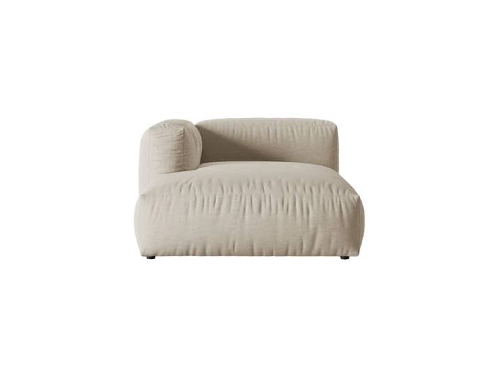 Modulares Design Chaiselongue „Martina“ Strukturstoff Beige hell Micadoni