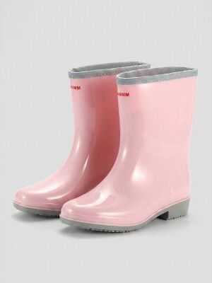 LightInthebox Women's Green Rain Boots - Waterproof Mid-Calf Garden Boots with Slip-Resistant Sole, Stylish Rain Footwear, Ideal for Gardening, Rainy Days, Outdoor Walking, Farm Activities Everyday Adventures